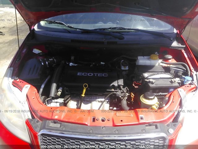KL1TD6DE5BB127237 - 2011 CHEVROLET AVEO LS/LT 红色 照片 10