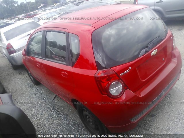 KL1TD6DE5BB127237 - 2011 CHEVROLET AVEO LS/LT RED photo 3