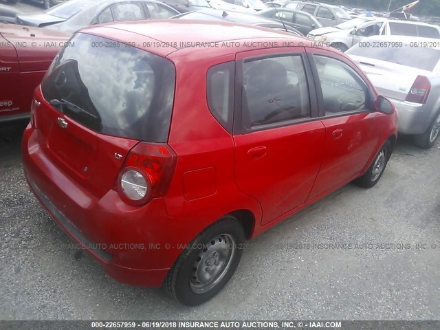 KL1TD6DE5BB127237 - 2011 CHEVROLET AVEO LS/LT 红色 照片 4