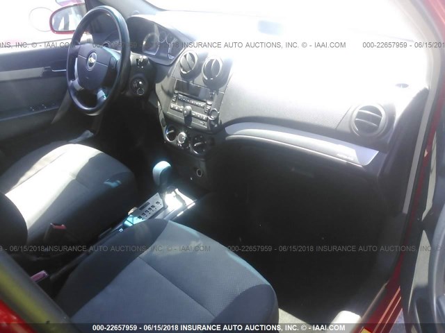 KL1TD6DE5BB127237 - 2011 CHEVROLET AVEO LS/LT 红色 照片 5