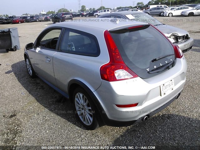 YV1672MK7B2247949 - 2011 VOLVO C30 T5 SILVER photo 3