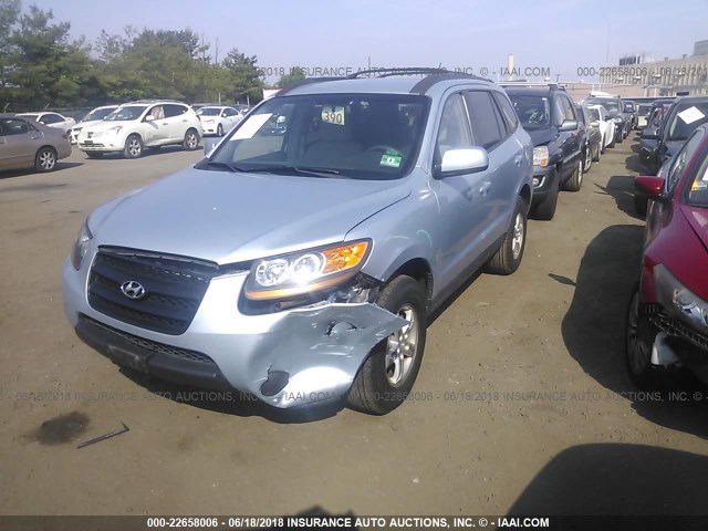 5NMSG13D48H174559 - 2008 HYUNDAI SANTA FE GLS BLUE photo 2