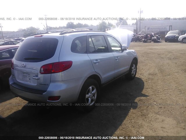 5NMSG13D48H174559 - 2008 HYUNDAI SANTA FE GLS BLUE photo 4