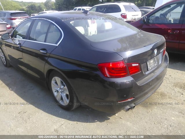 WBAXH5C51CDW02363 - 2012 BMW 528 XI BLACK photo 3