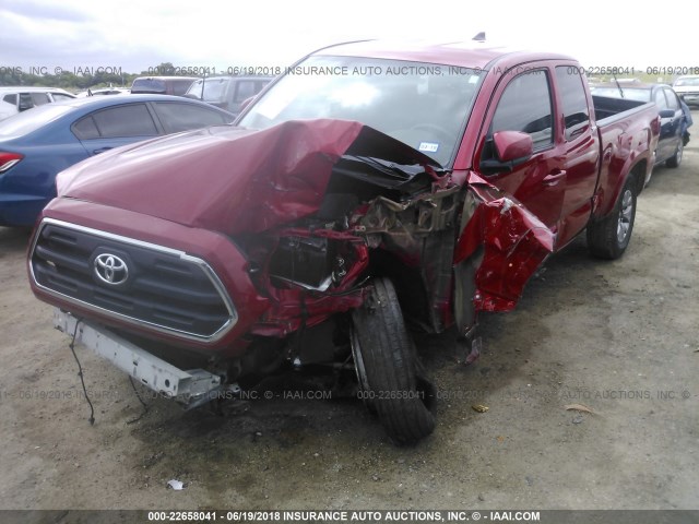 5TFRX5GNXGX061732 - 2016 TOYOTA TACOMA ACCESS CAB/SR/SR5 RED photo 2