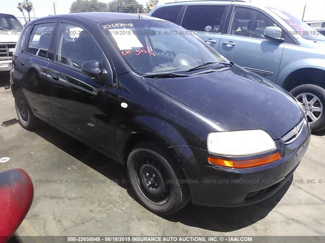 KL1TD66686B590873 - 2006 CHEVROLET AVEO LS BLACK photo 1