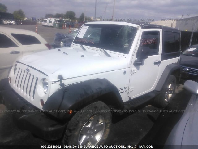 1C4AJWAGXCL159059 - 2012 JEEP WRANGLER SPORT თეთრი ფოტო 2