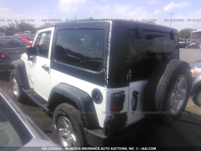 1C4AJWAGXCL159059 - 2012 JEEP WRANGLER SPORT თეთრი ფოტო 3