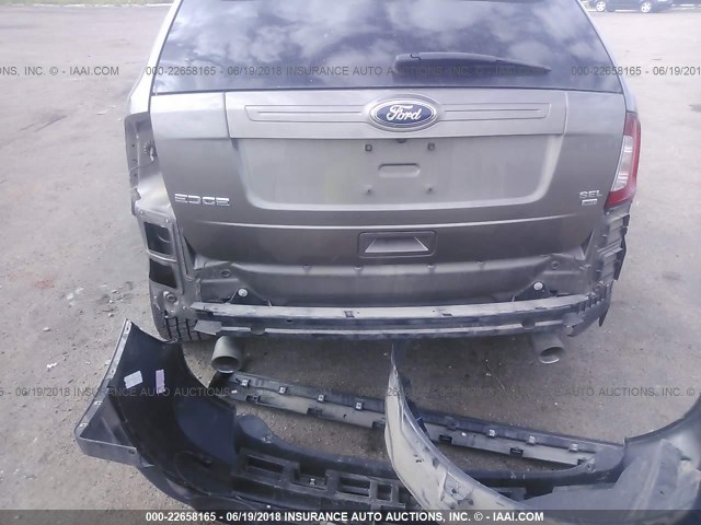 2FMDK4JC4DBB35803 - 2013 FORD EDGE SEL GRAY photo 6