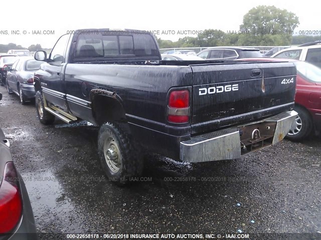 3B7KF26W4WM211755 - 1998 DODGE RAM 2500 BLACK photo 3