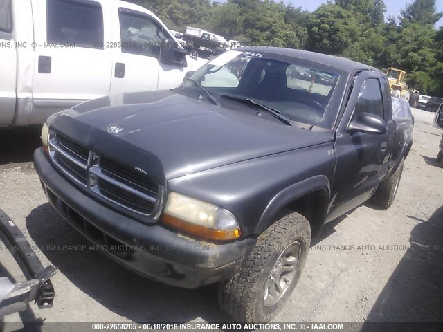 1D7HG32NX4S502992 - 2004 DODGE DAKOTA SPORT GRAY photo 2