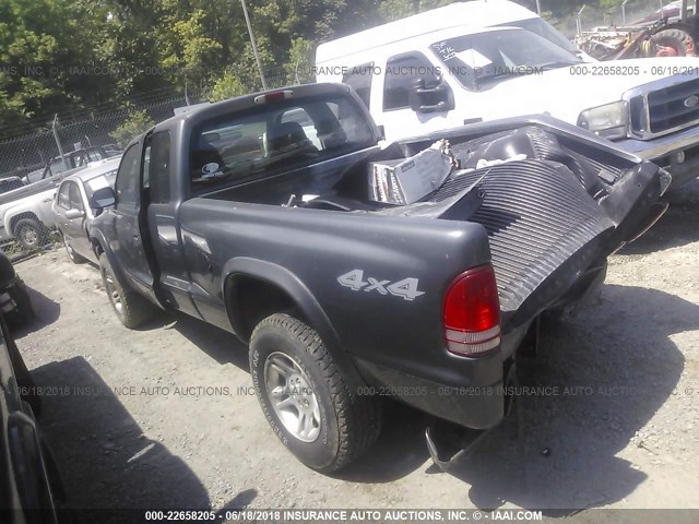 1D7HG32NX4S502992 - 2004 DODGE DAKOTA SPORT GRAY photo 3