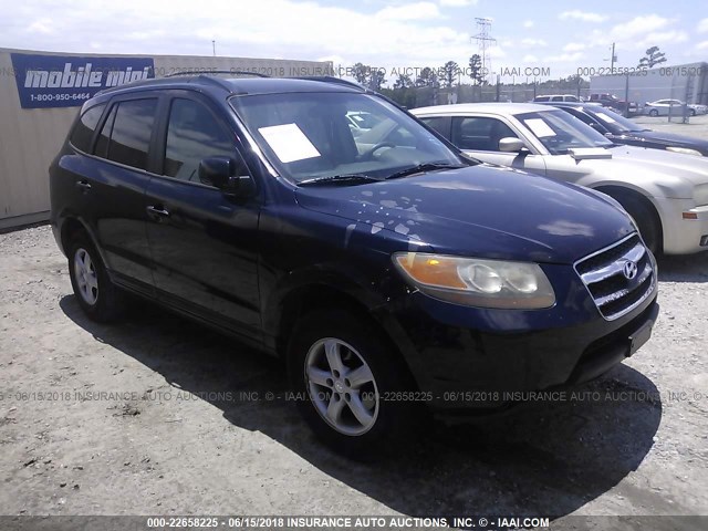 5NMSG13D17H003427 - 2007 HYUNDAI SANTA FE GLS BLACK photo 1