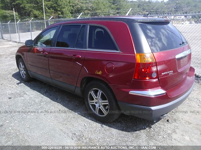2A8GM68X07R246935 - 2007 CHRYSLER PACIFICA TOURING MAROON photo 3