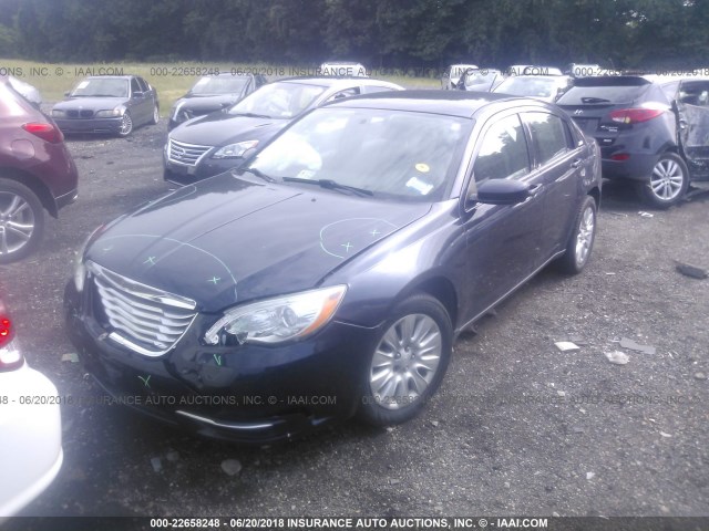 1C3CCBAB4CN256704 - 2012 CHRYSLER 200 LX BLUE photo 2