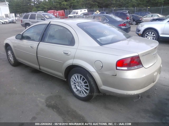 1C3EL46X36N141539 - 2006 CHRYSLER SEBRING GOLD photo 3