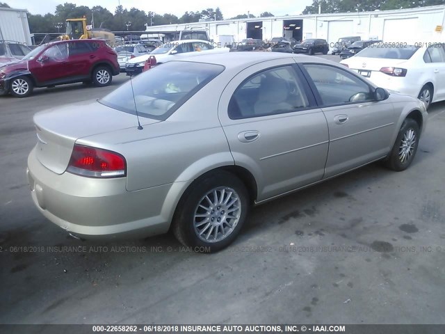 1C3EL46X36N141539 - 2006 CHRYSLER SEBRING GOLD photo 4