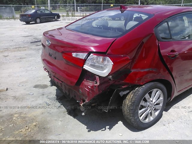 KNAFX4A66E5186862 - 2014 KIA FORTE LX RED photo 6