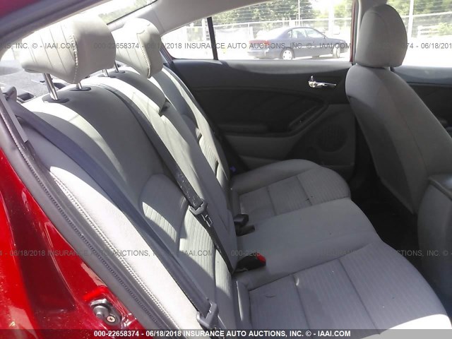 KNAFX4A66E5186862 - 2014 KIA FORTE LX RED photo 8