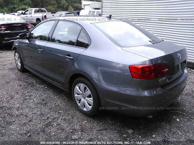 3VWD17AJ4EM267349 - 2014 VOLKSWAGEN JETTA SE GRAY photo 3