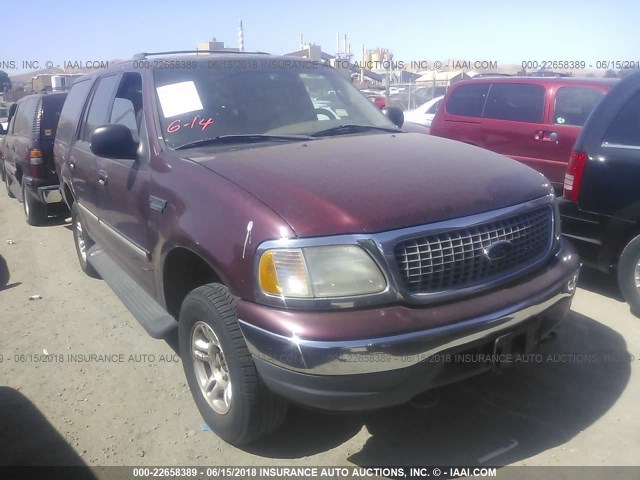 1FMPU16L0YLA42152 - 2000 FORD EXPEDITION XLT RED photo 1