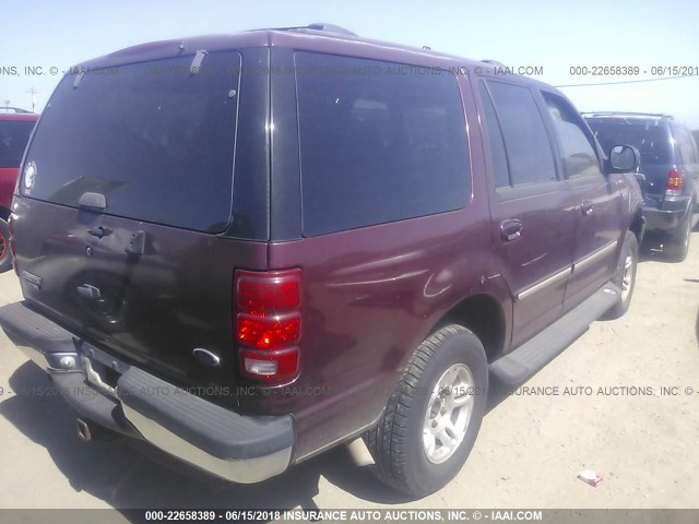 1FMPU16L0YLA42152 - 2000 FORD EXPEDITION XLT RED photo 4