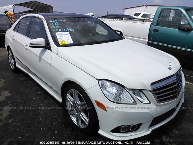 WDDHF7CB6AA145830 - 2010 MERCEDES-BENZ E 550 WHITE photo 1