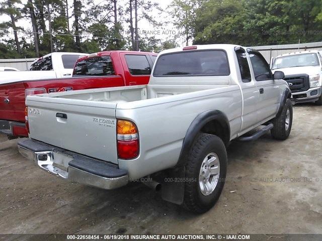 5TESM92N81Z872633 - 2001 TOYOTA TACOMA XTRACAB PRERUNNER ვერცხლისფერი ფოტო 4