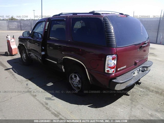 1GNEK13T71J168040 - 2001 CHEVROLET TAHOE K1500 RED photo 3