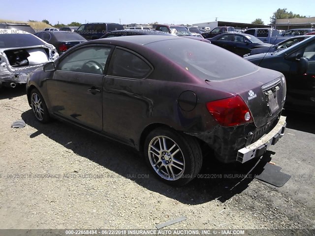 JTKDE167950062963 - 2005 TOYOTA SCION TC 勃艮第红 照片 3
