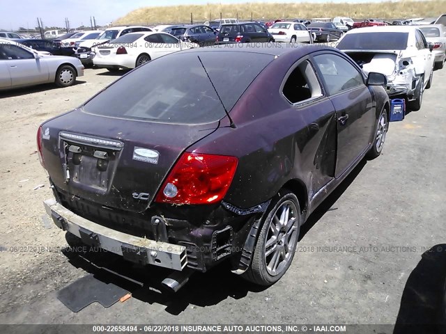 JTKDE167950062963 - 2005 TOYOTA SCION TC 勃艮第红 照片 4