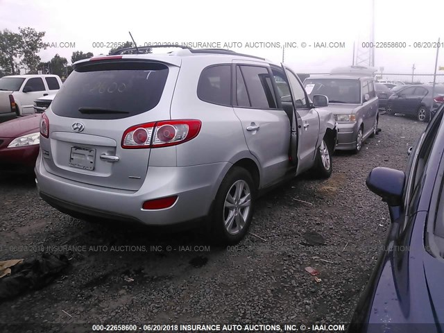 5XYZK3AB2CG101560 - 2012 HYUNDAI SANTA FE LIMITED SILVER photo 4