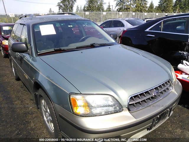 4S3BH675137625086 - 2003 SUBARU LEGACY OUTBACK AWP GREEN photo 1