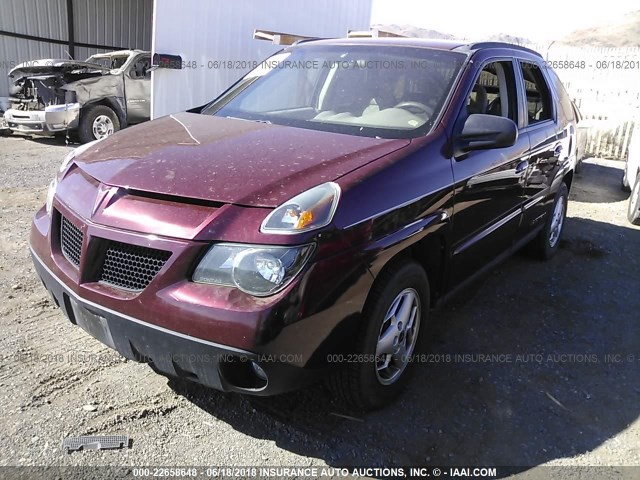 3G7DB03E73S592088 - 2003 PONTIAC AZTEK MAROON photo 2