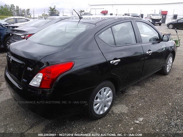 3N1CN7AP9CL930654 - 2012 NISSAN VERSA S/SV/SL BLACK photo 4