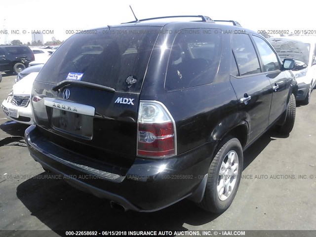 2HNYD18624H526941 - 2004 ACURA MDX TOURING BLACK photo 4