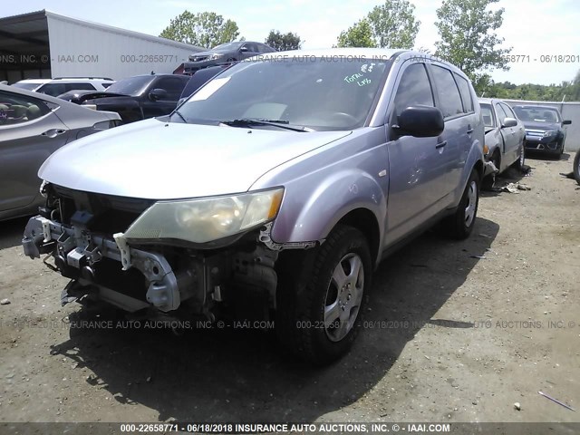JA4MS31XX7U009567 - 2007 MITSUBISHI OUTLANDER ES/LS ვერცხლისფერი ფოტო 2