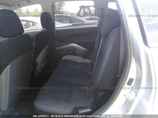 JA4MS31XX7U009567 - 2007 MITSUBISHI OUTLANDER ES/LS ვერცხლისფერი ფოტო 8