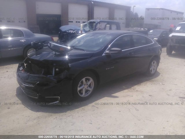 1G1ZB5STXJF110504 - 2018 CHEVROLET MALIBU LS შავი ფოტო 2