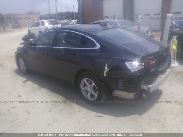 1G1ZB5STXJF110504 - 2018 CHEVROLET MALIBU LS შავი ფოტო 3