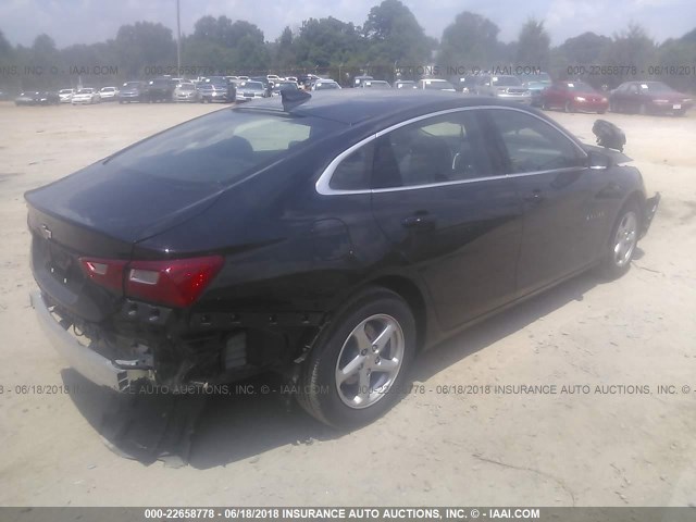 1G1ZB5STXJF110504 - 2018 CHEVROLET MALIBU LS შავი ფოტო 4