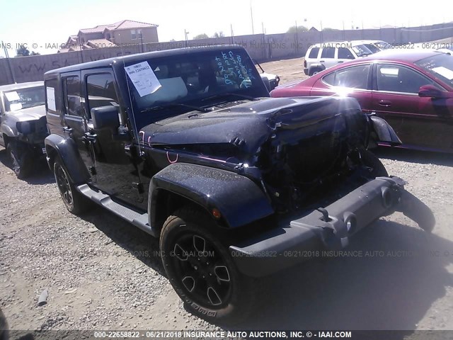 1C4BJWEG5JL862211 - 2018 JEEP WRANGLER UNLIMITE SAHARA BLACK photo 1