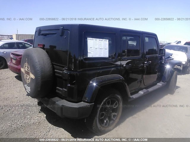 1C4BJWEG5JL862211 - 2018 JEEP WRANGLER UNLIMITE SAHARA BLACK photo 4