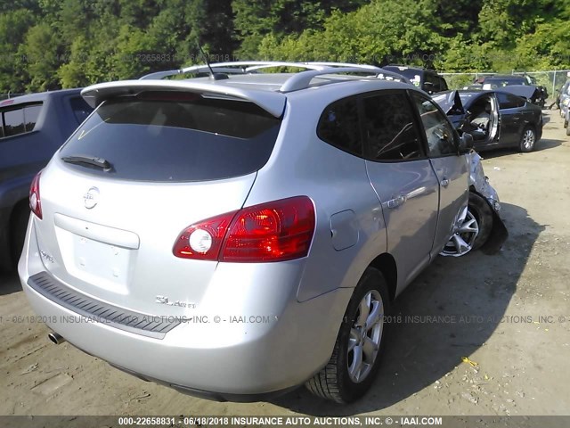 JN8AS58VX9W430449 - 2009 NISSAN ROGUE S/SL SILVER photo 4