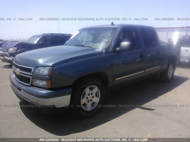 2GCEC13Z371117941 - 2007 CHEVROLET SILVERADO C1500 CLASSIC CREW CAB BLUE photo 2