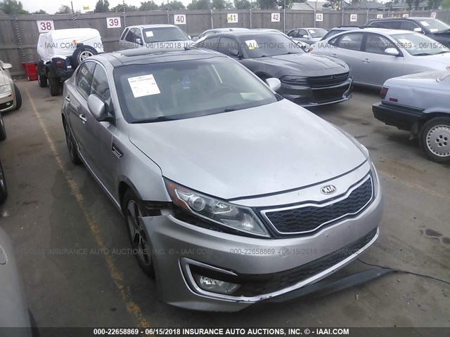 KNAGM4AD3C5023627 - 2012 KIA OPTIMA HYBRID SILVER photo 1