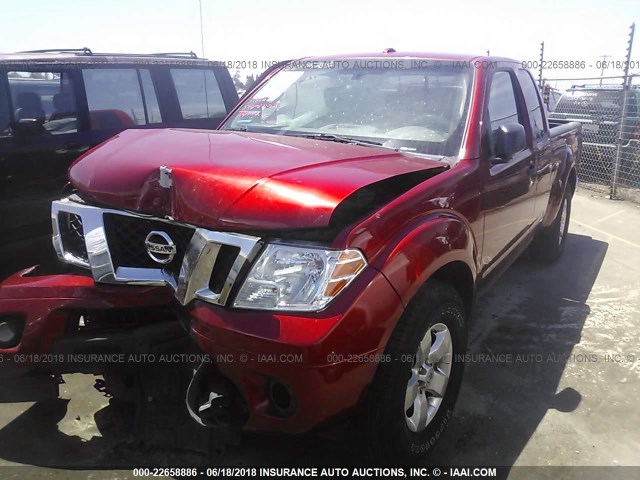 1N6BD0CT6DN733503 - 2013 NISSAN FRONTIER S/SV RED photo 2