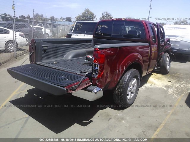 1N6BD0CT6DN733503 - 2013 NISSAN FRONTIER S/SV RED photo 4