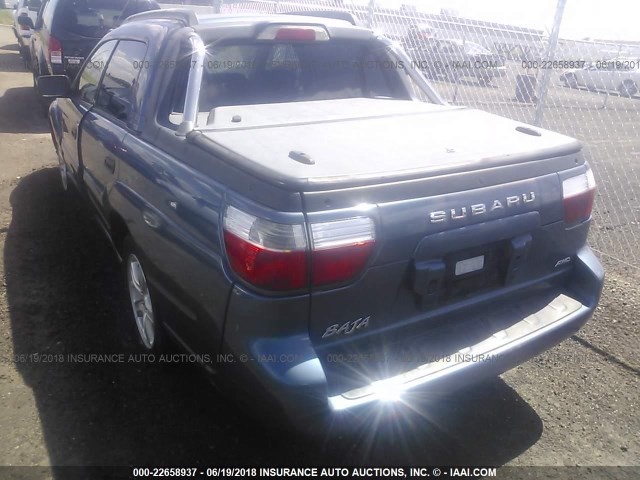 4S4BT62C767102983 - 2006 SUBARU BAJA SPORT BLUE photo 3