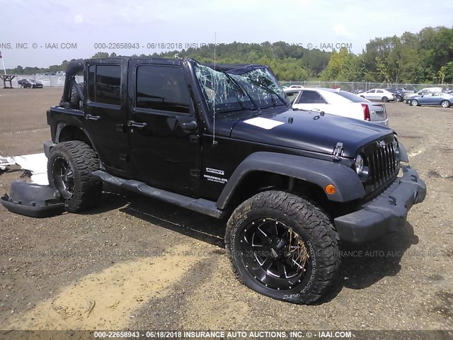 1C4BJWDG3HL559567 - 2017 JEEP WRANGLER UNLIMITE SPORT BLACK photo 1